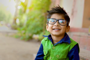 Kid in eyeglasses