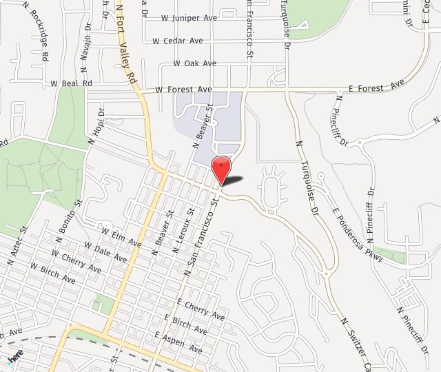Location Map: 900 North San Francisco Flagstaff, AZ 86001
