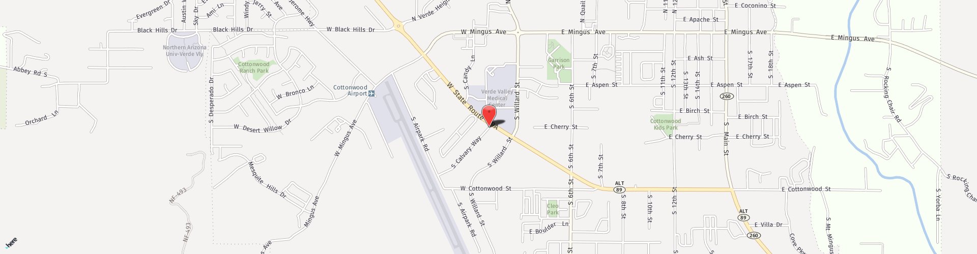 Location Map: 401 South Calvary Way Cottonwood, AZ 86326
